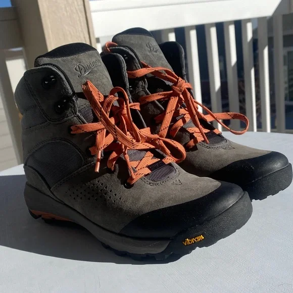 Danner Inquire Mid Waterproof Hiking Boots In Dark Grey/Salmon-Sz 8 - Picture 1 of 16